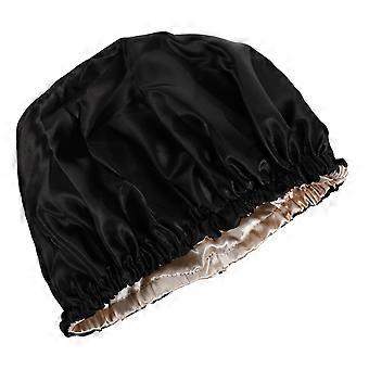 Women Satin Sleeping Hair Bonnet Double-Layer Nightcap Night Headwear