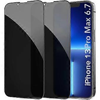 Sichtschutzfolie für iPhone 13 Pro Max, Anti-Spionage-Hartglas mit voller Abdeckung.