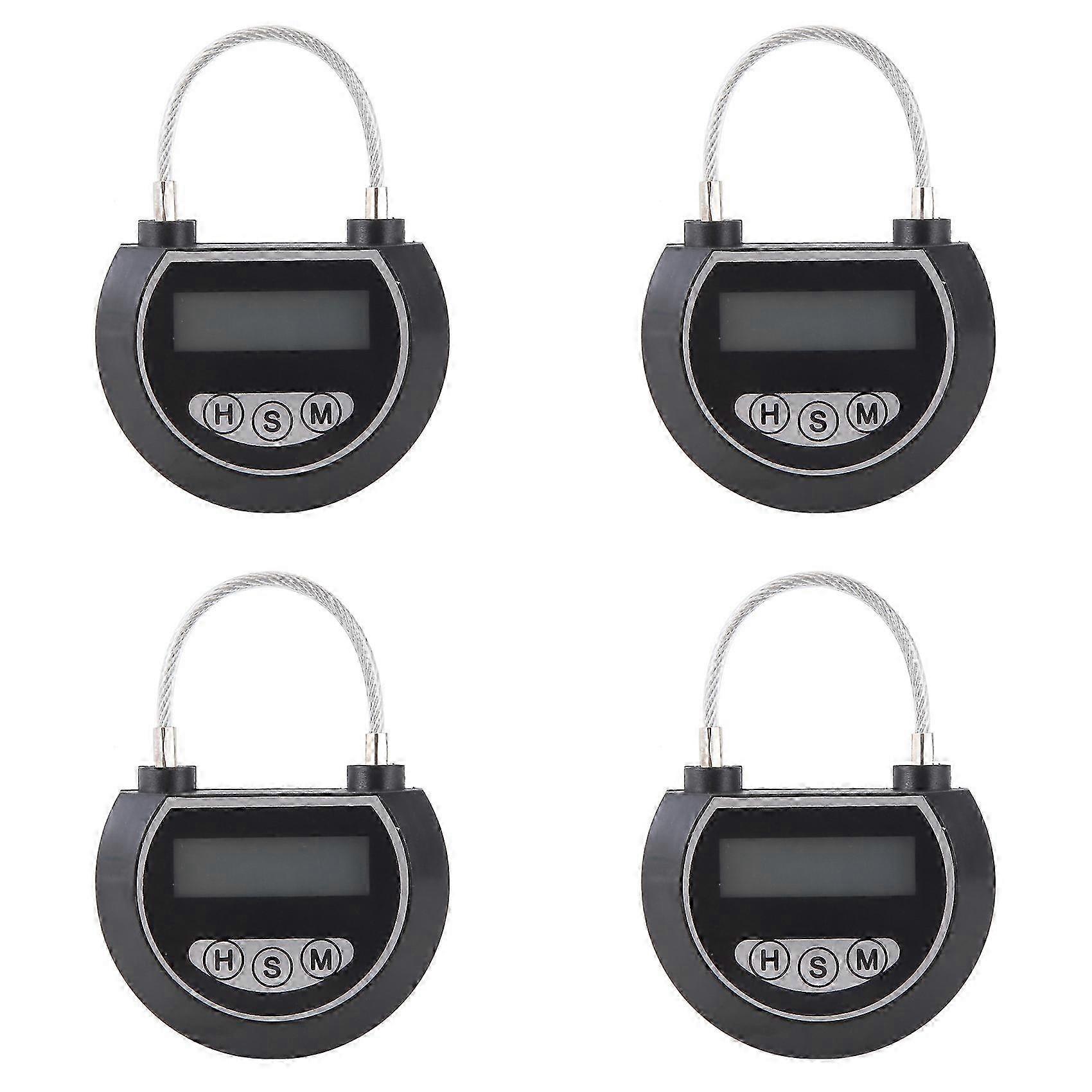 4X Electronic Time Lock Timer Lock Container Multi Function Time Lock Bin for Toys Black