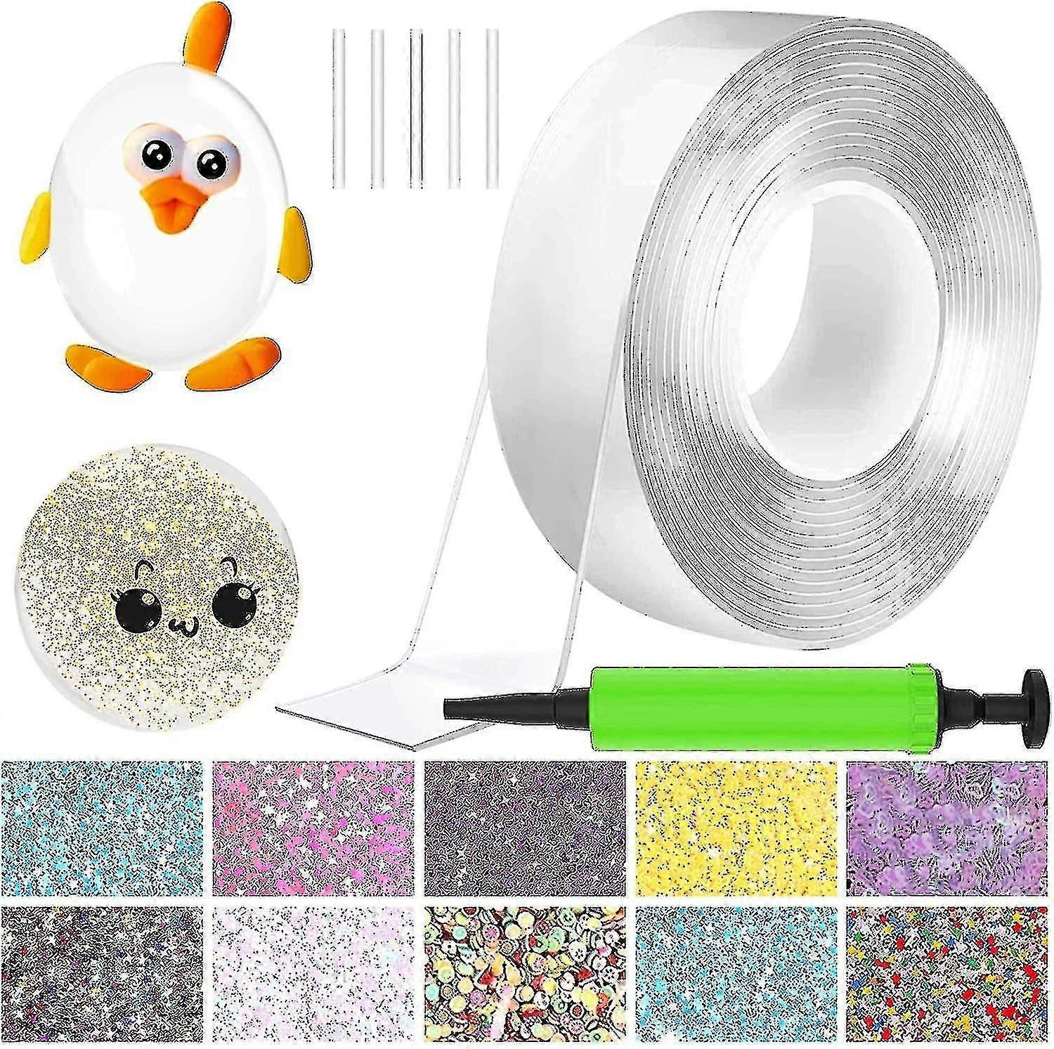 Double Sided Nano Tape Bubble Kit Elastic Plastic Bubble Tape