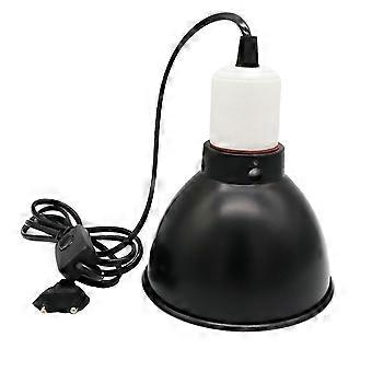 Deep Dome Reptile Heat Lamp Fixture, Heat-Resistant Universal Easy Install with Power Cable