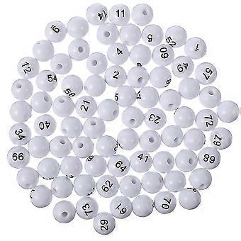 75pcs Numbered Balls Lottery Balls Funny Raffle Plastic Balls Party Game Raffle Balls YS