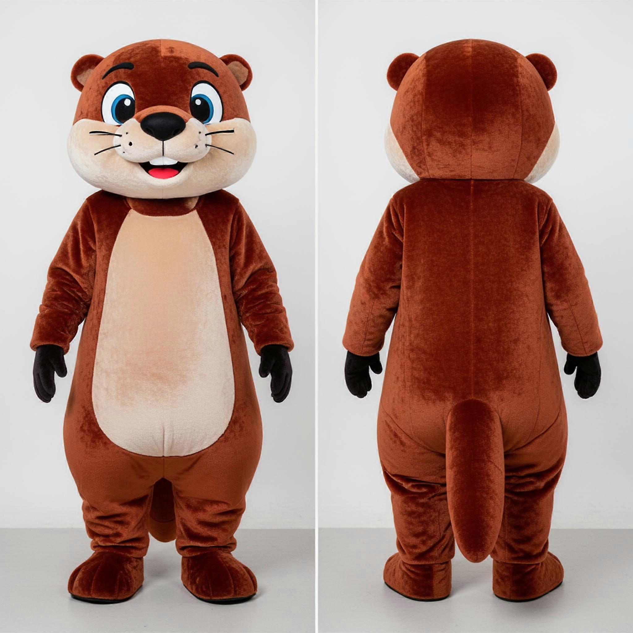 MASTICOT Rust Rounded Otter Mascot