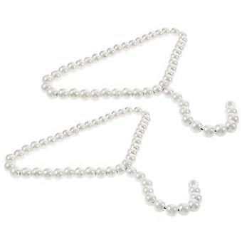 Puppy Pearl Dog Clothes Hanger for Small Garments 6Pcs Beige Hangers