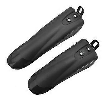 2Pcs Front Rear Set Bike Mudguards Rainproof Black Adjustable Bicycle Mudguards Easy to install for 12/14/16/18/20 inch Bikes