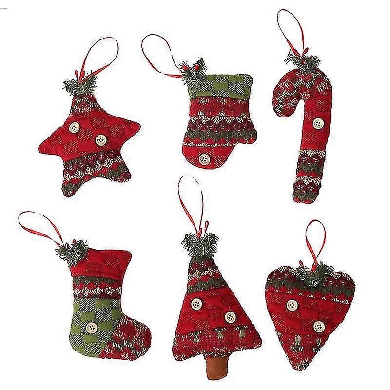 6pcs Xmas Tree Hanging Ornaments