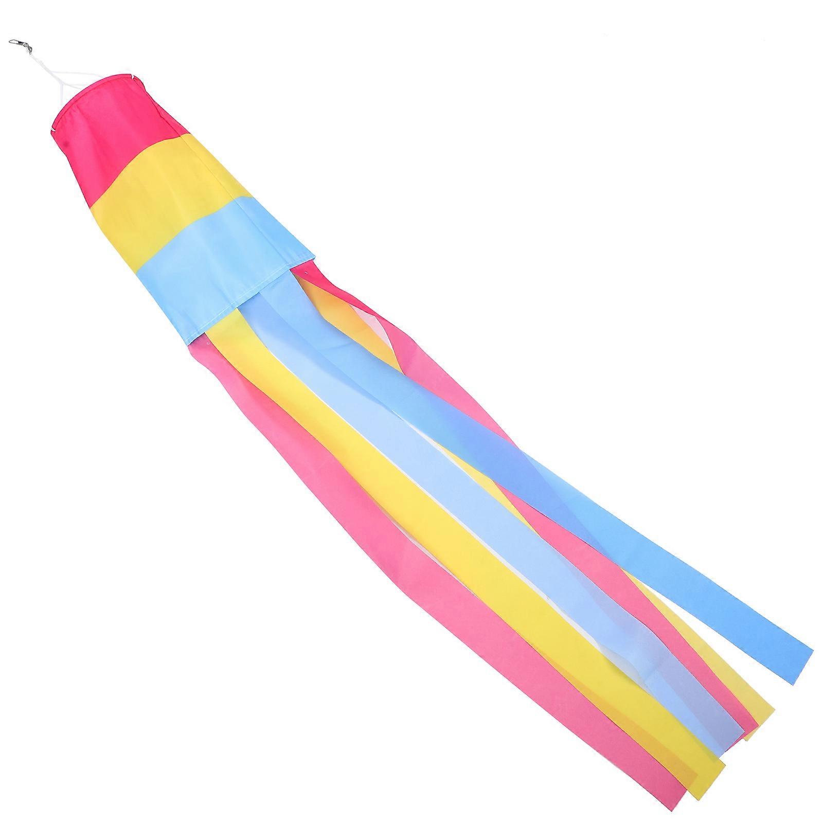 Garden Hanging Windsock Cylindrical Shape Polyester Material Wind Direction Indicator 1Set