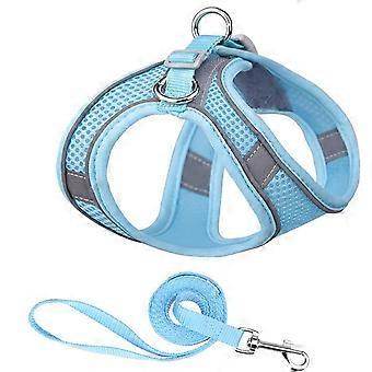 Reflective Dogs Harness Pet Strap With Leash Adjustable Nylon Harness Vest Breathable Collars For Chihuahua Small Large DogsPet Leashes