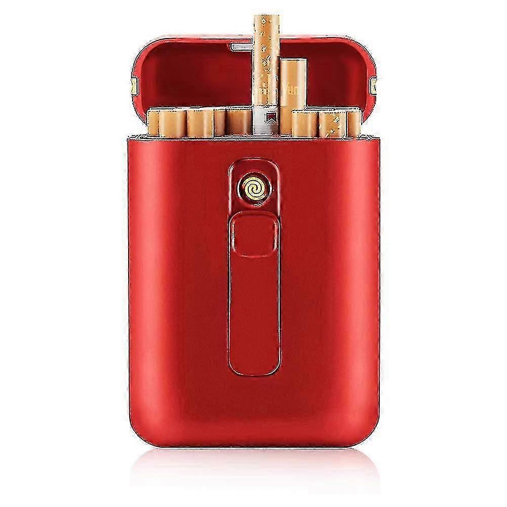 Cigarette Case with Integrated Lighter and USB Function, Compact Storage for Smoking Accessories