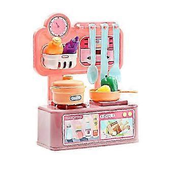 Compact Pink Kitchen Toy Set