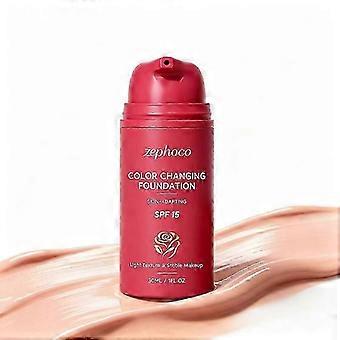 Farbverändernde Foundation, hautanpassende Formel, leichte Feuchtigkeitspflege für ein natürliches, langanhaltendes Make-up (30 ml)