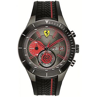 Ferrari Redrev Evo Quartz analoge man horloge met siliconen armband 0830341