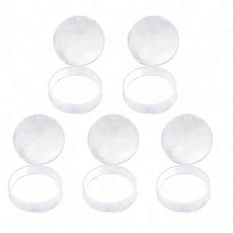 Sponge Storage Box, 5 Pack Clear Container for Cosmetic Sponges, Large Capacity Portable Case, 3.5 x 1.2 Inches