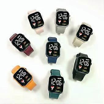 Adult Kids Watches LED Digital Watch Silicone Strap Cartoon Electronic Wristwatch Sports Clock for Boys Girls Gifts