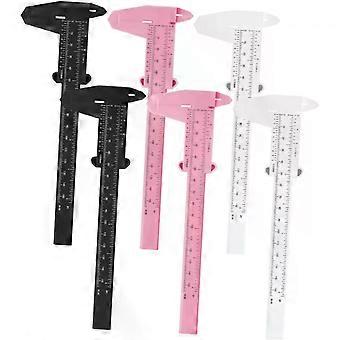 6 Pcs Eyebrow Measuring Calipers Plastic Brow Ruler for Salon