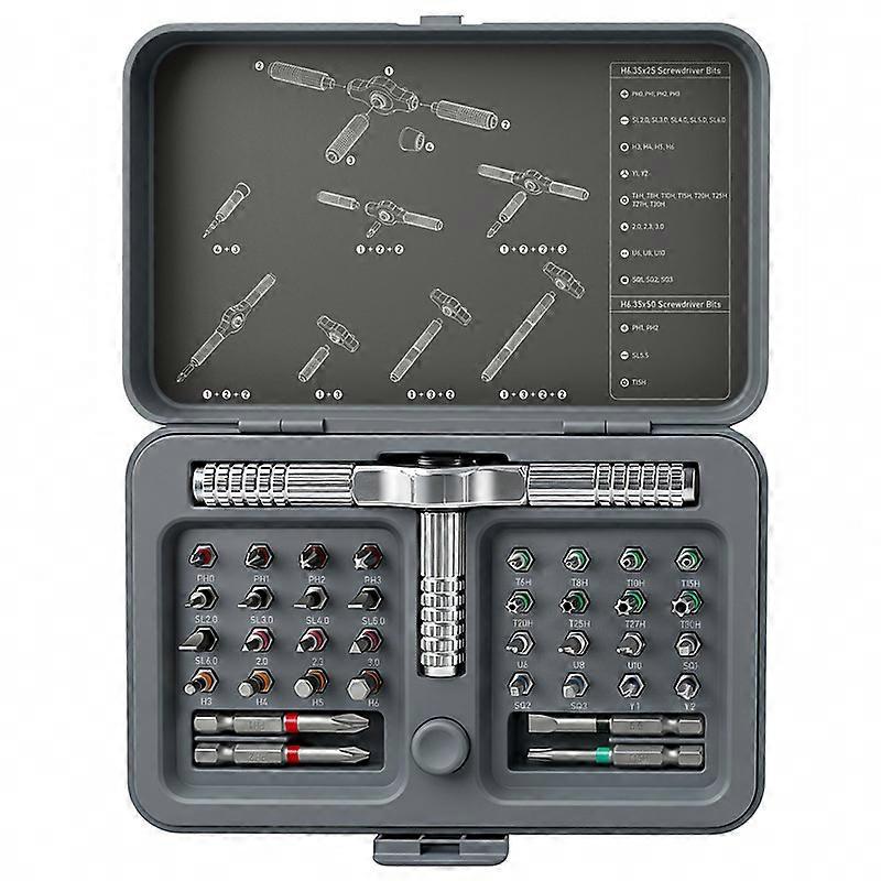 Ratchet Screwdriver Set with Multi Angle Bits for Phone, Computer and Home Repairs