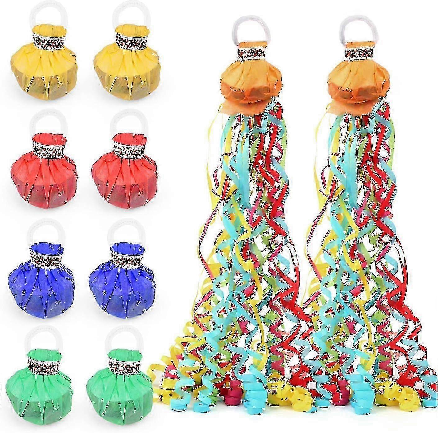 Colorful Hand Throw Streamer Poppers