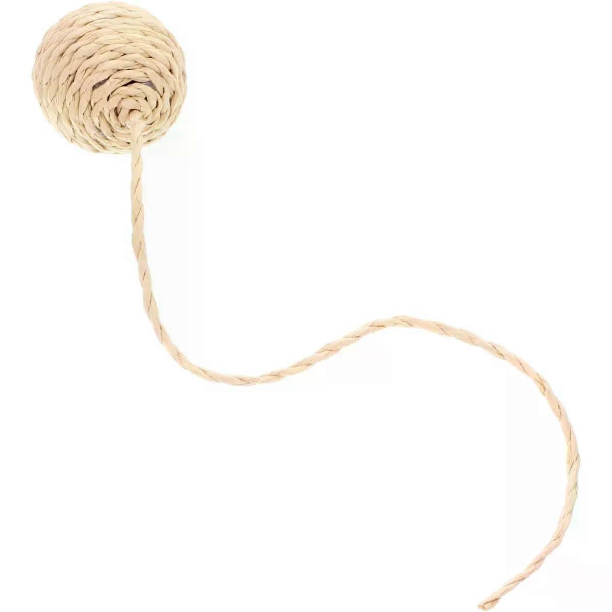 Cat Scratching Post Replacement with Tail Ball Jute Rope Beige