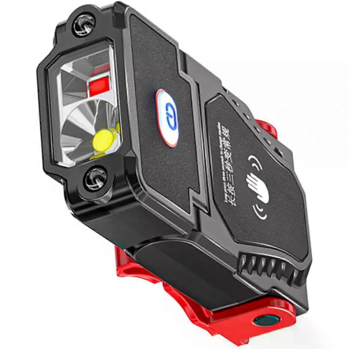 Rechargeable Clip on Headlamp with Five Modes, Type C Charging