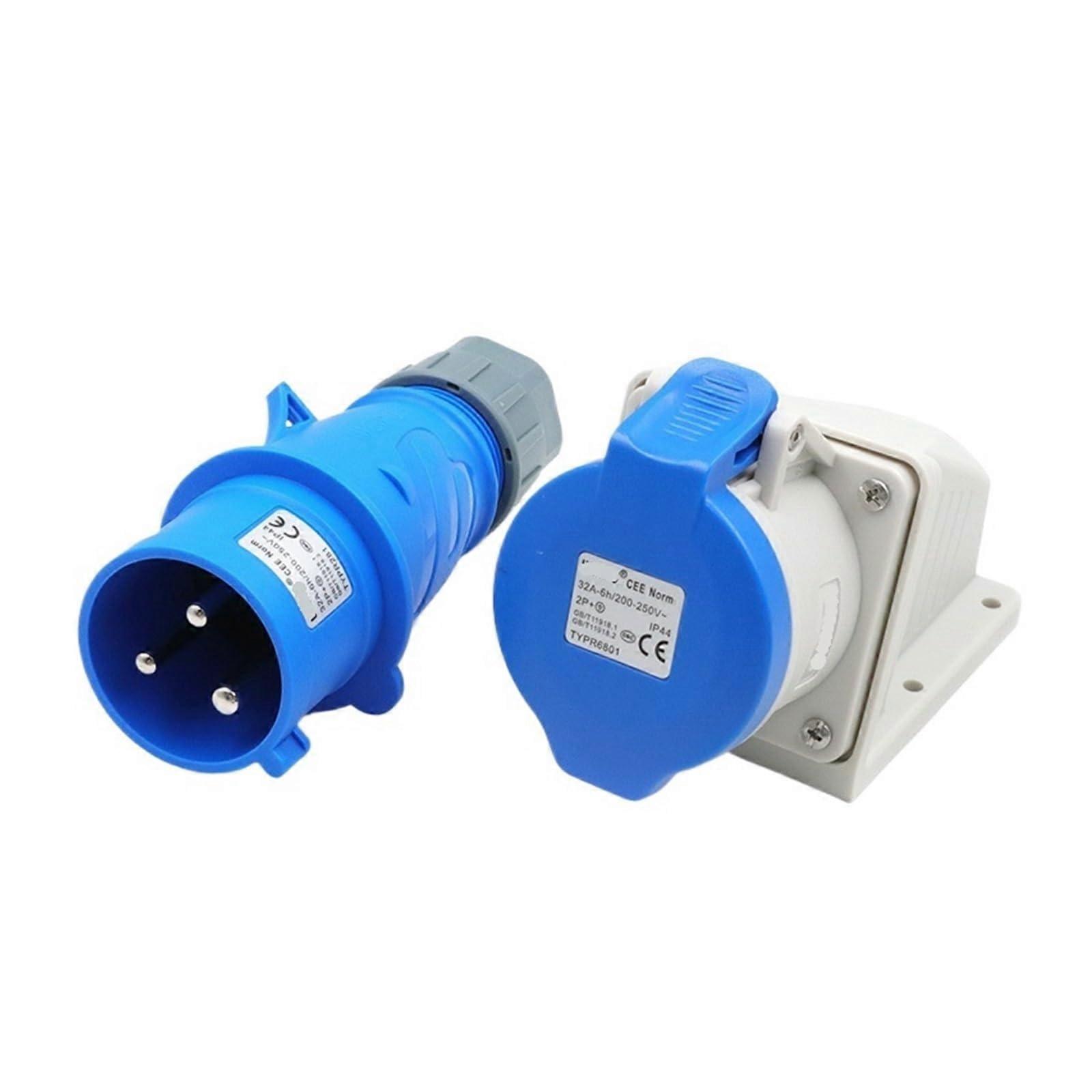 Industrial Plug 32A 3-Core Surface Mounted Connector Socket
