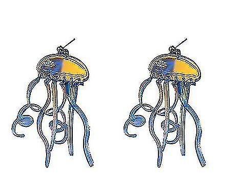 Blå manetörhängen för kvinnor