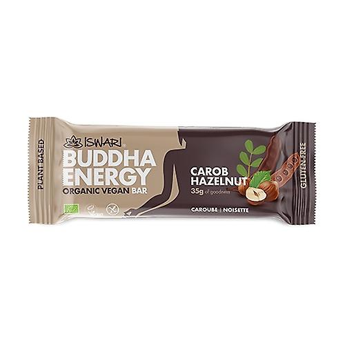 Organic and Vegan Buddha Energy Bar with Carob and Hazelnut 1 bar of 35g