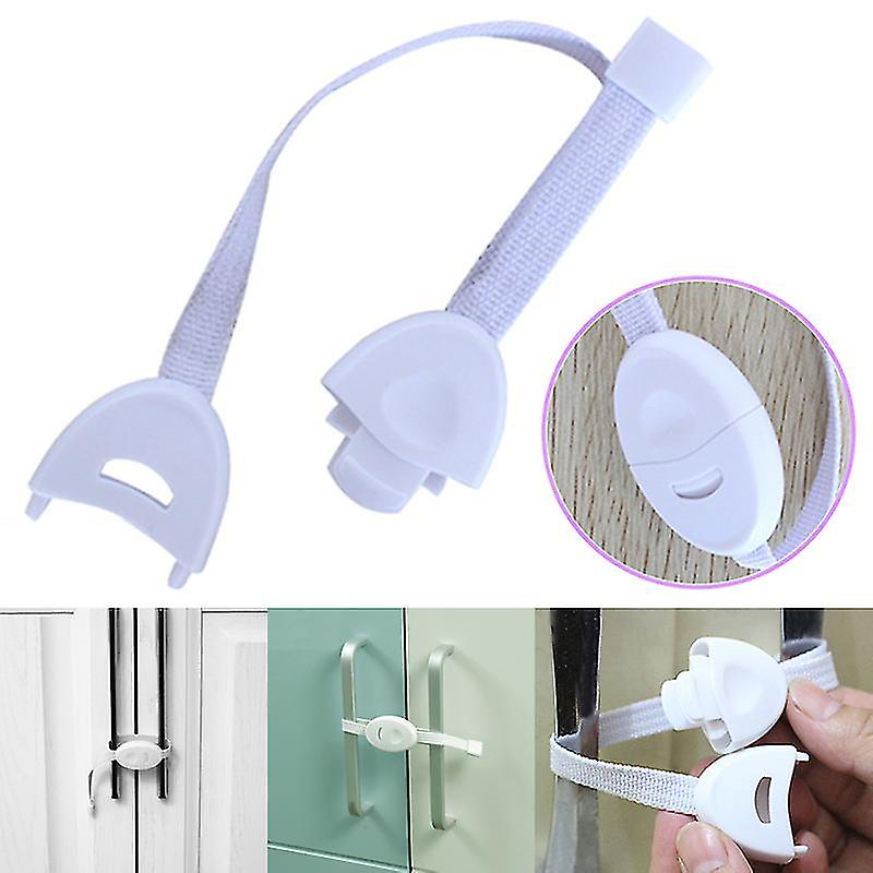 2pcs Baby Safety Locks Furniture Restrictor Kids Protection Cupboard Cabinet Fridge Door Lock