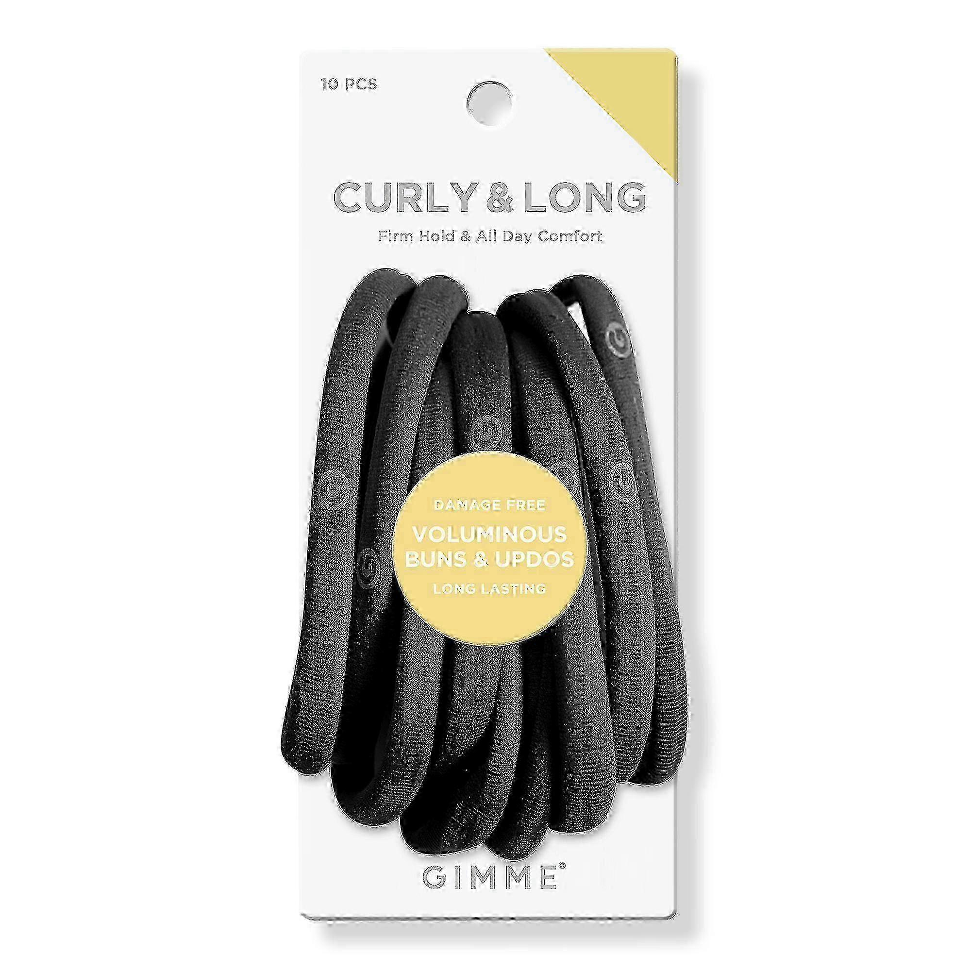 Gimme Beauty Curly & Long Hair Black Bands, 10 Ea
