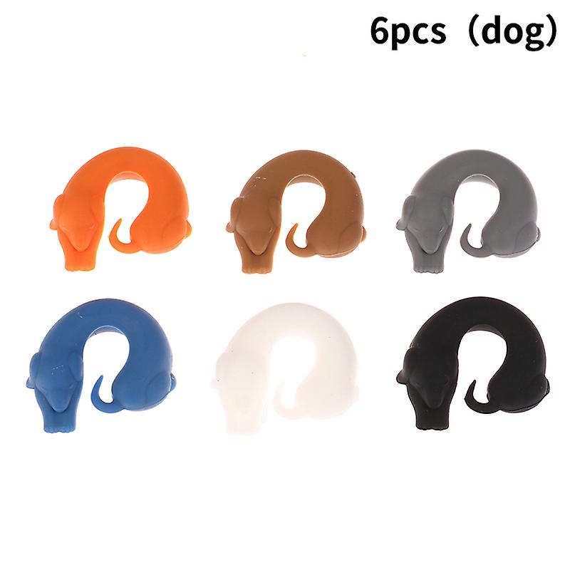 6pcs Silicone Red Wine Glass Marker Drinking Glass Identification Cup Labels