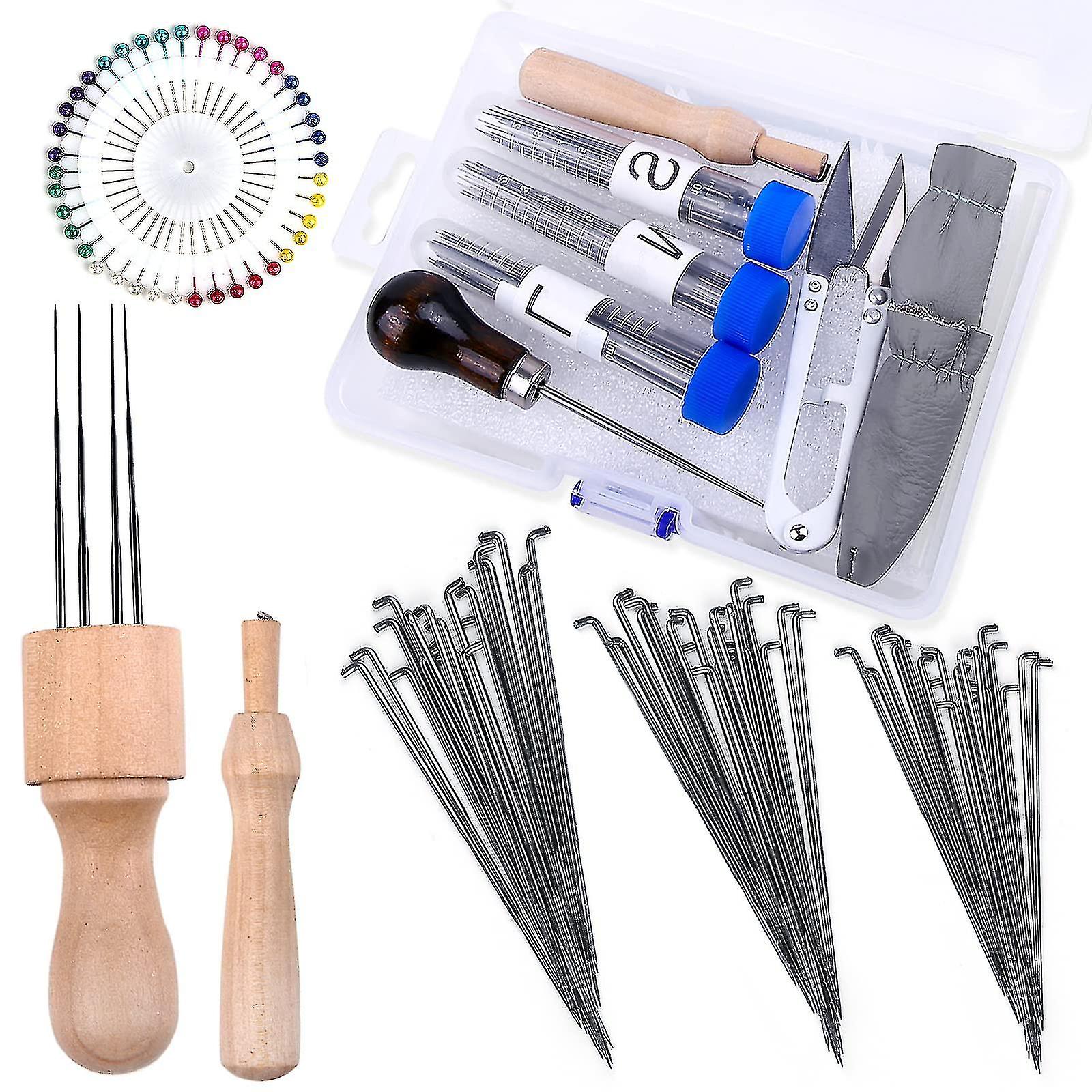 Wool Felting Tool, Felting Includes 60pcs Wool Felting , 2pcs Felting Tool *chyi