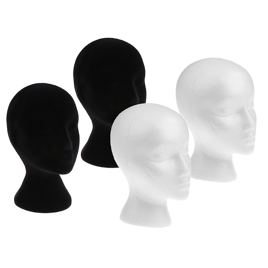4 Stück weibliche schaum schaufensterpuppe puppe kopf modell perücke brille display ständer