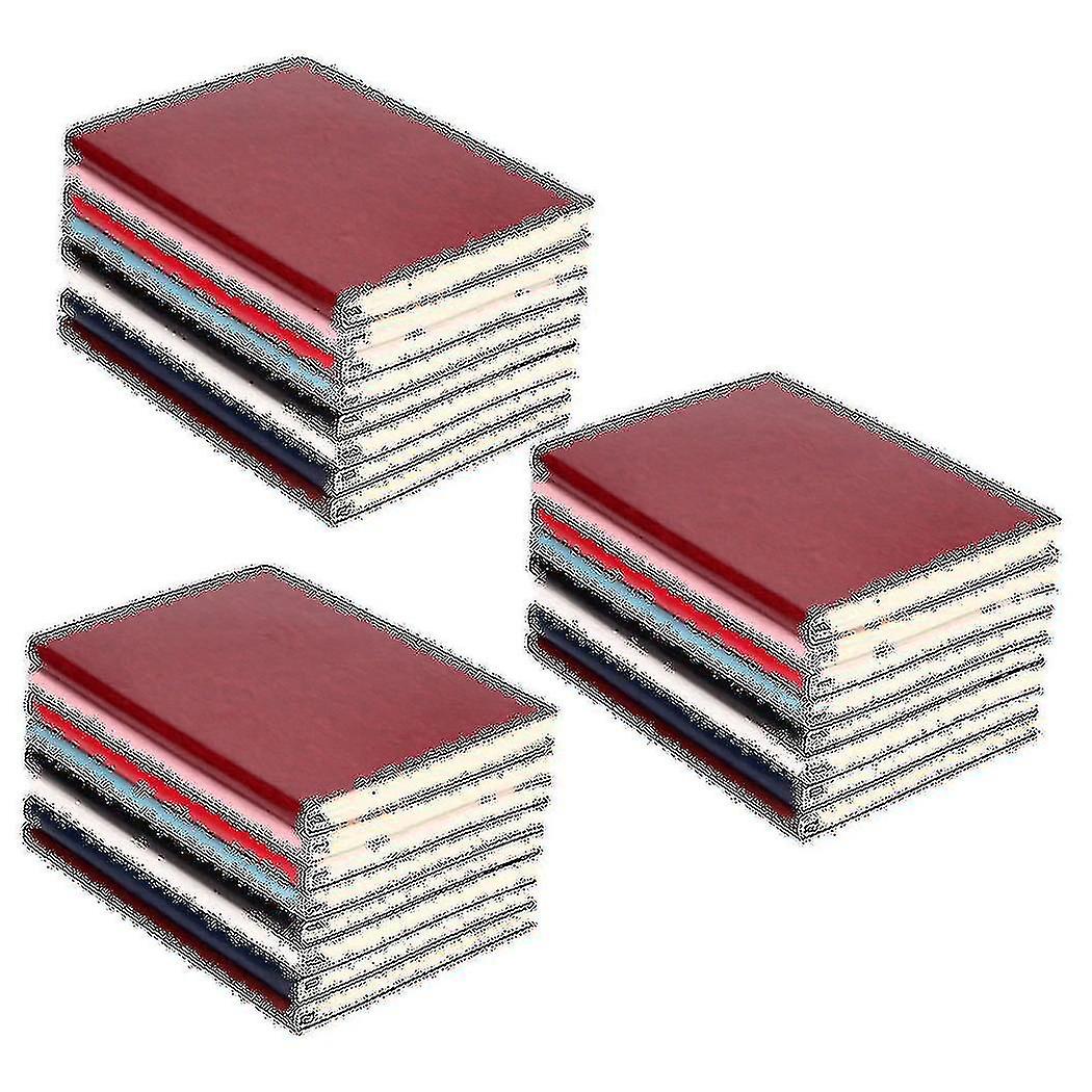 3x 6 Color Random Soft Cover Pu Leather Notebook Writing Journal 100 Page Lined Diary Book