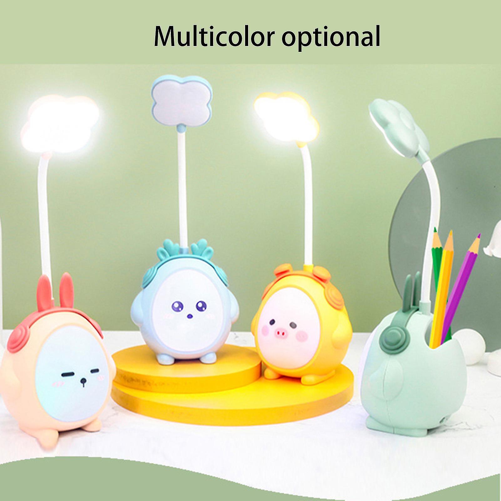Desk Lamp Dimmable Adorable Appearance High Brightness With Pen Holder Rechargeable Flicker Free Eye-caring Led Reading Lamp With Flexible Hose