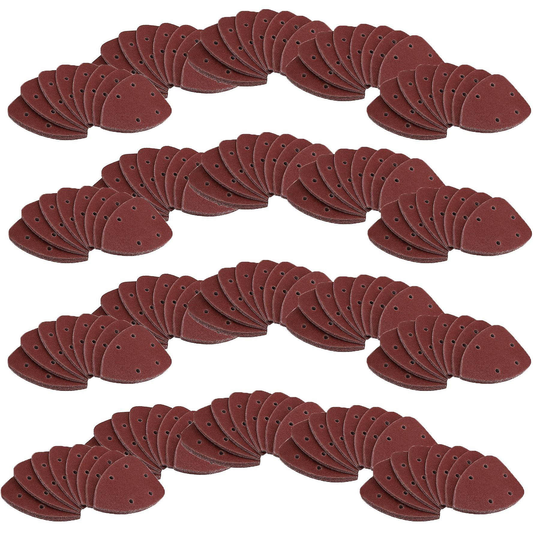 1000pk Hook and Loop 140mm Sanding Triangle pads Discs Mixed Grit 40 – 240