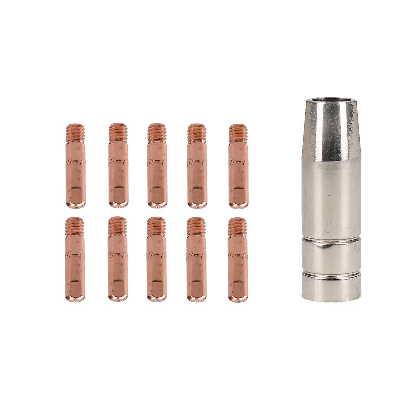 Cebora 130 & 110 / Snap On 130 1x Shroud / Nozzle & 10x 0.8mm Welding Tips