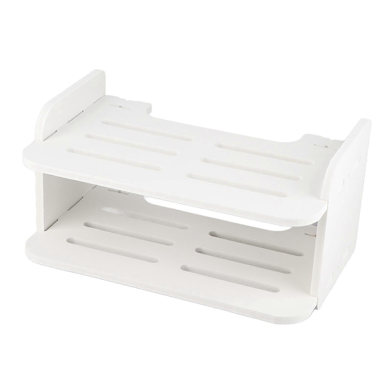 Set Top Box Shelf Free Punch Storage Rack Decorative Partition with Anti Collision Round Corner Rack 