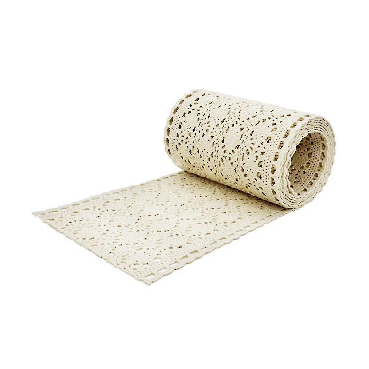 Table Runner Macrame For Wedding In Boho Style Beige Cream Table Runner Vintage Crochet Rustic 15x2