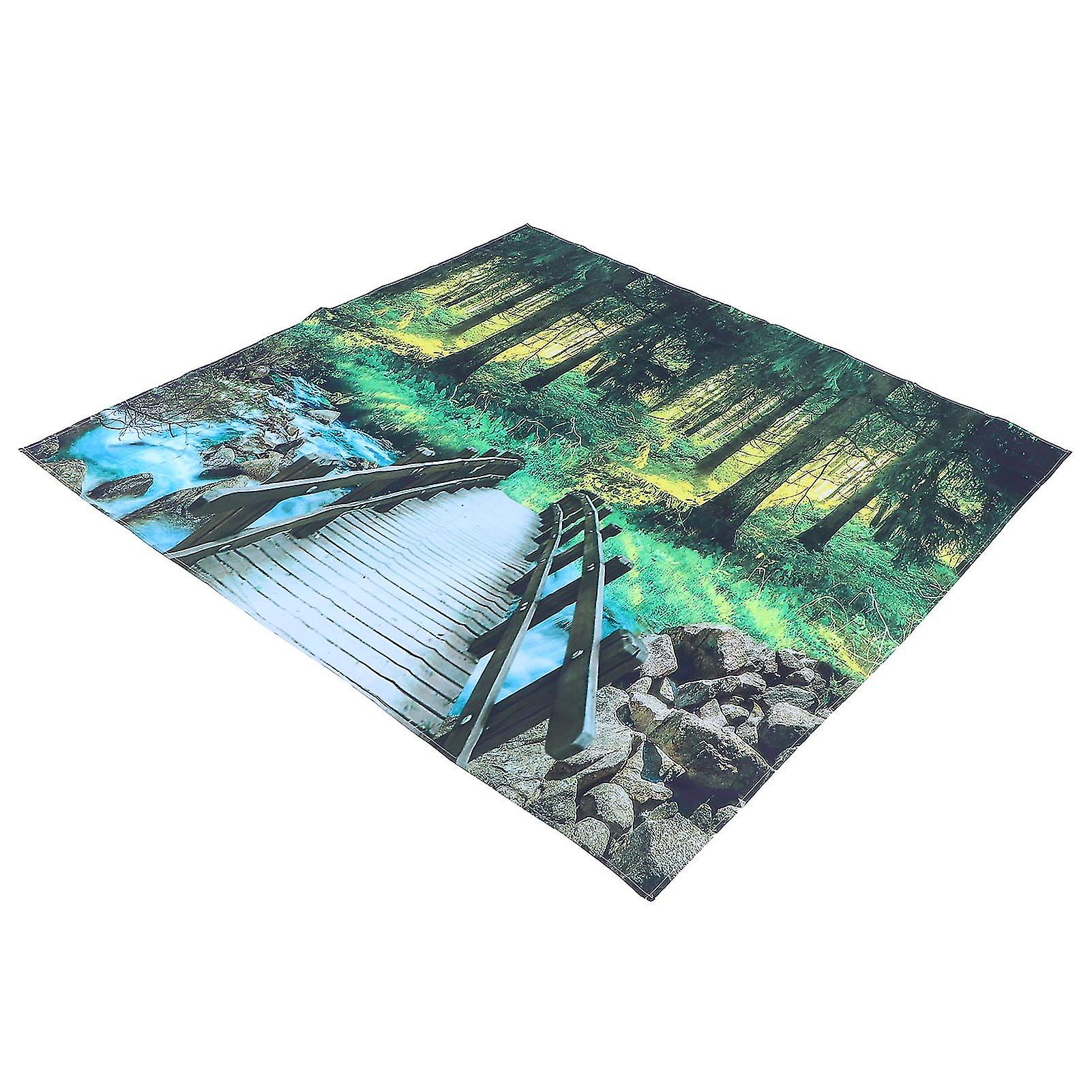 Polyester Tapestry Forest Landscape Wall Hanging Blanket 150x150cm