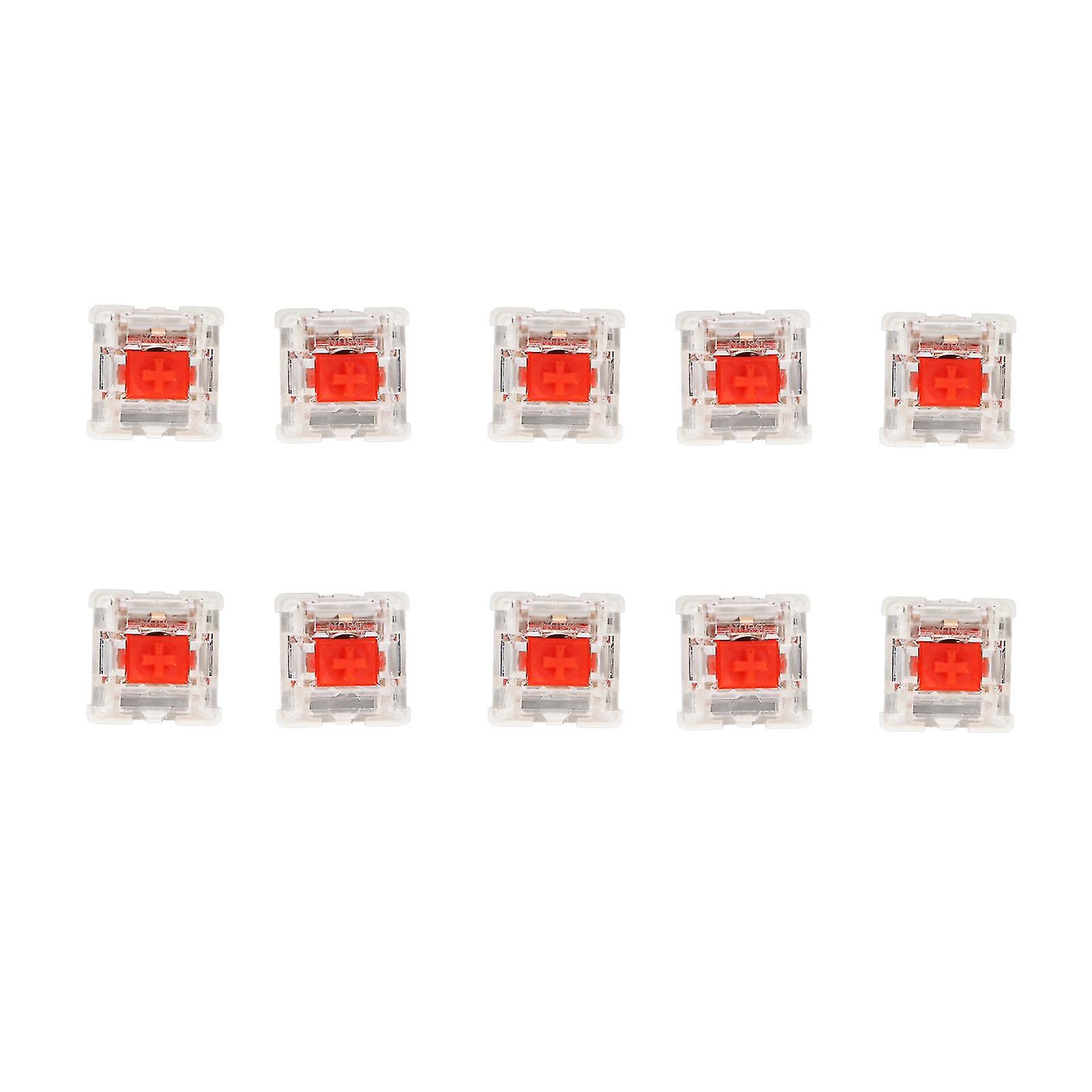 10Pcs Mechanical Keyboard Switch Red Switch Alloy Touch Spot Durable Keyboard Switches with Puller
