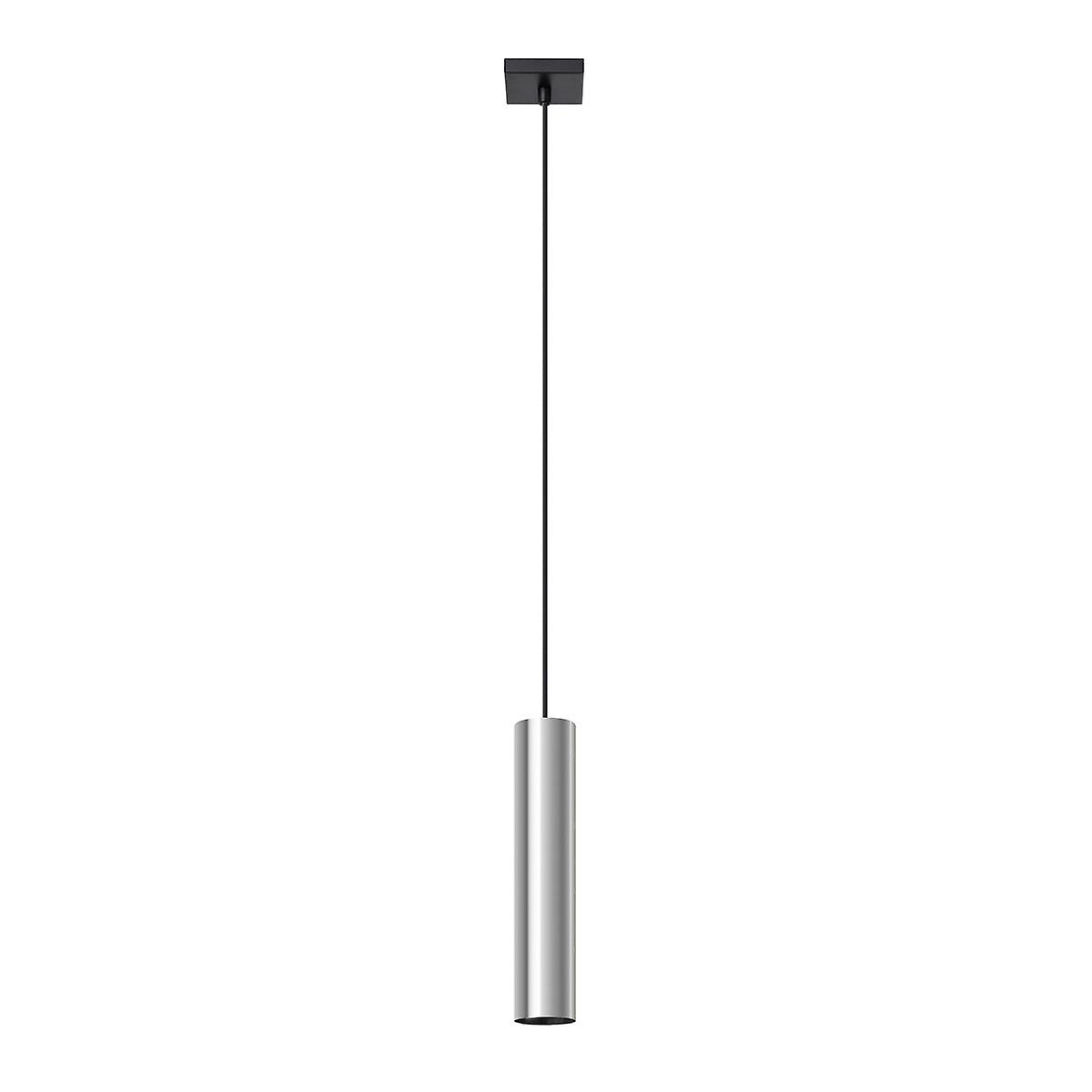 Sollux Lagos Modern Slim Pendant Ceiling Light Chrome 1x GU10