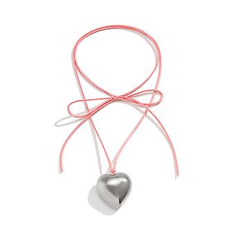 Y2K Stil Großer Herzanhänger Verstellbare Samtkette Herz Halskette Frauen Mädchen Mode Schmuck Accessoires