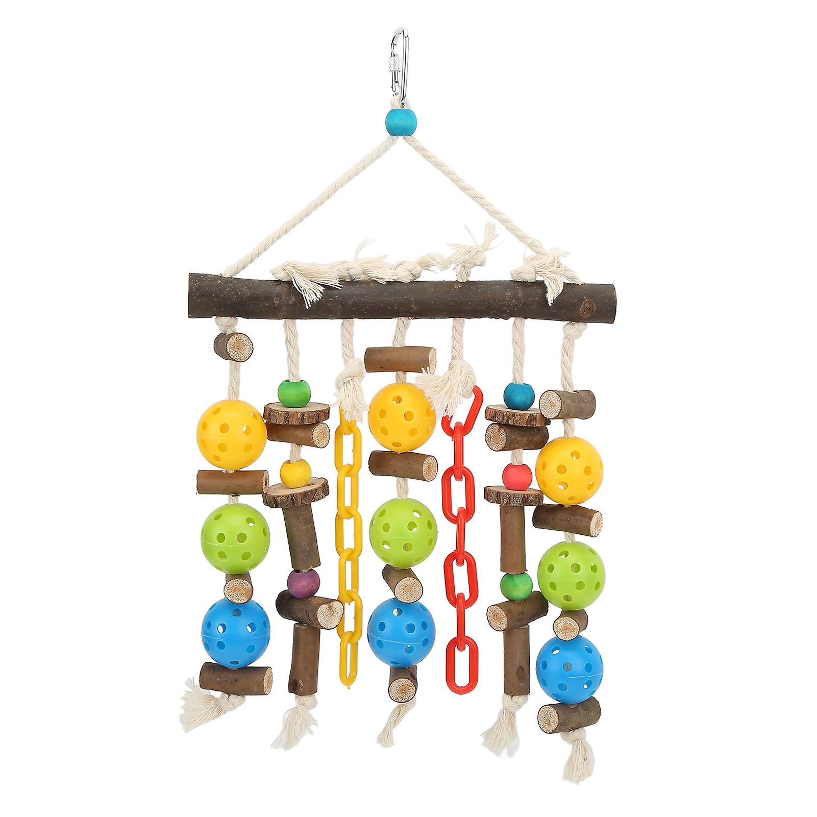 Wooden Parrot Chewing Blocks Large Bite Toy