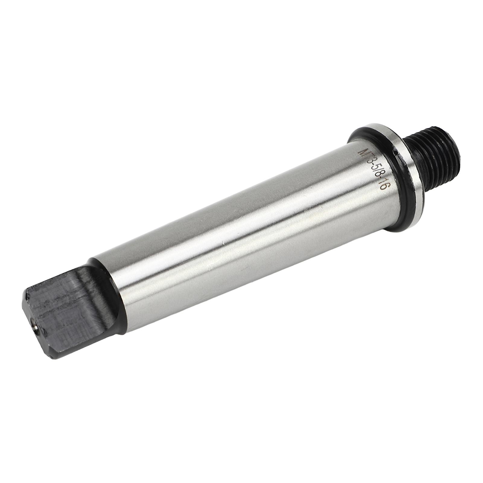 Threaded Drill Chuck Arbor Manganese Steel Morse Taper MT3 Adapter 3MT Shank 5/8in Thread 16mm Length for Milling Machine