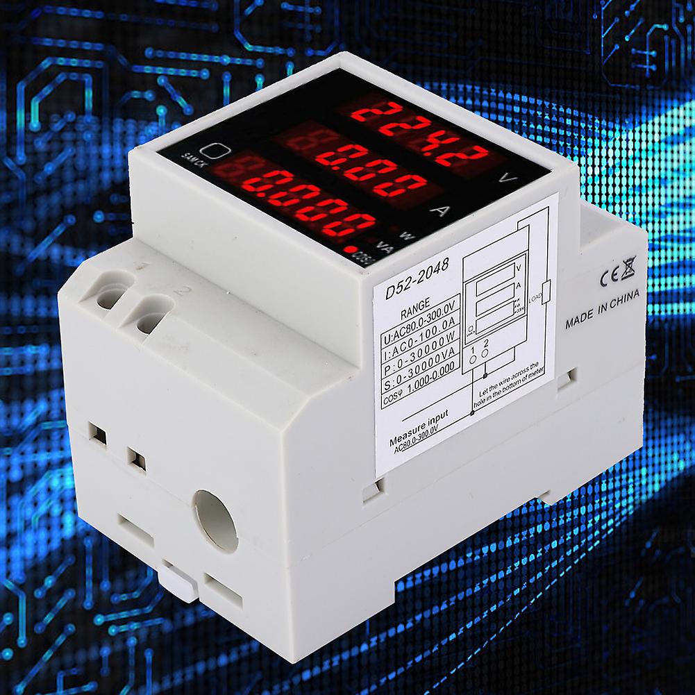 D52-2048 Digital Multi-Function Meter AC80-300V 100A Power Factor