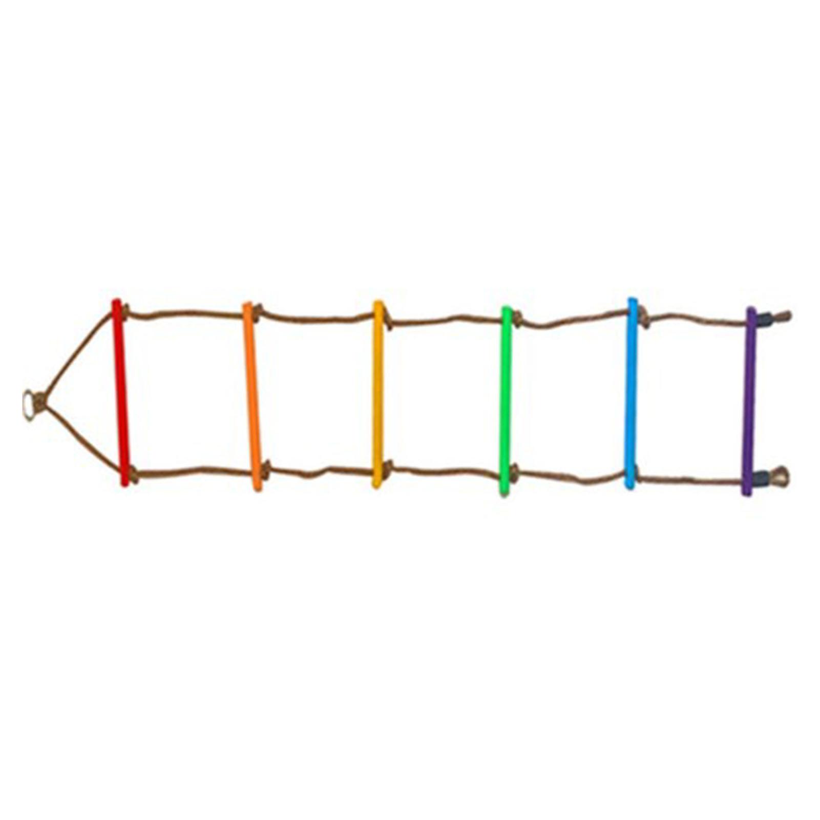 Kids Climbing Rope Ladder Strong Tensile Multi Layer Weave Soft Colorful Climber Training Accessories for Home