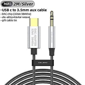 DAC HiFi USB C to Headphone Audio Adapter Aux Type C to