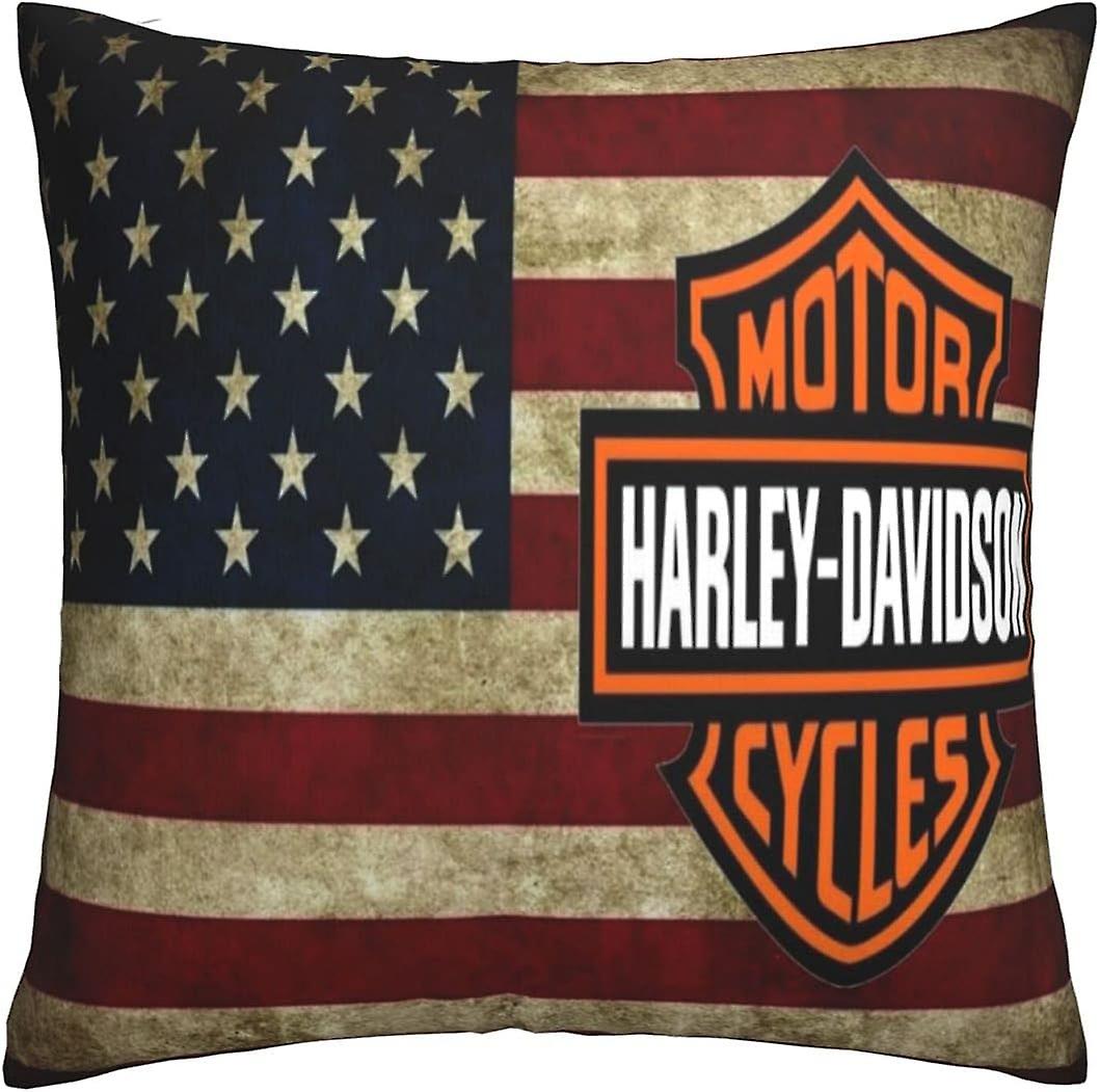 베개 커버 할리 데이비슨 따뜻하고 부드러운 쿠션 커버 장식용 베갯잇 침대 소파 야외 베개(H-425)
