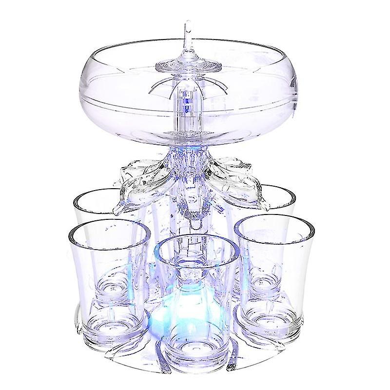 Party Drink Dispenser with 6 Shot Glasses Set Wine Dispenser Gift Model Lumineux