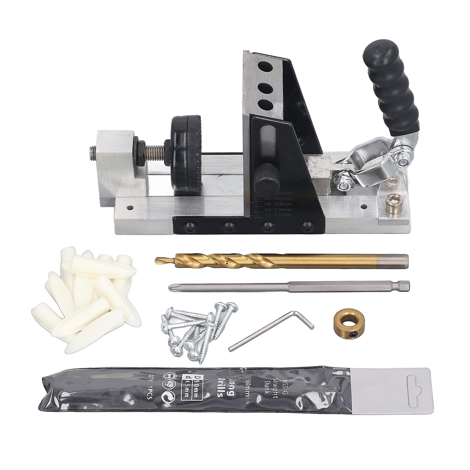 جيب هول تهزهز كيت قالب فولاذ 3 ثقوب وتد حفر نجارة برغي كيت نجارة محدد موقع