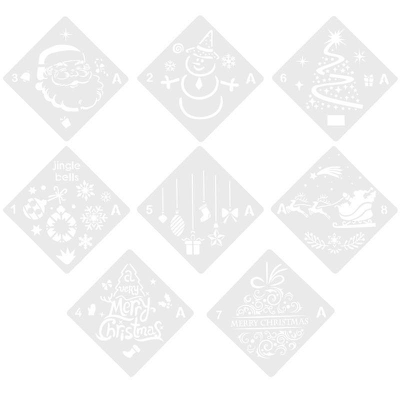 8pcs Christmas Stencils